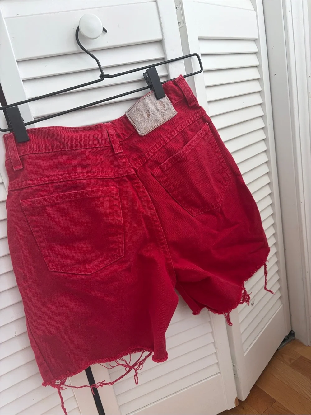 Red Denim Women’s Shorts - Unbranded